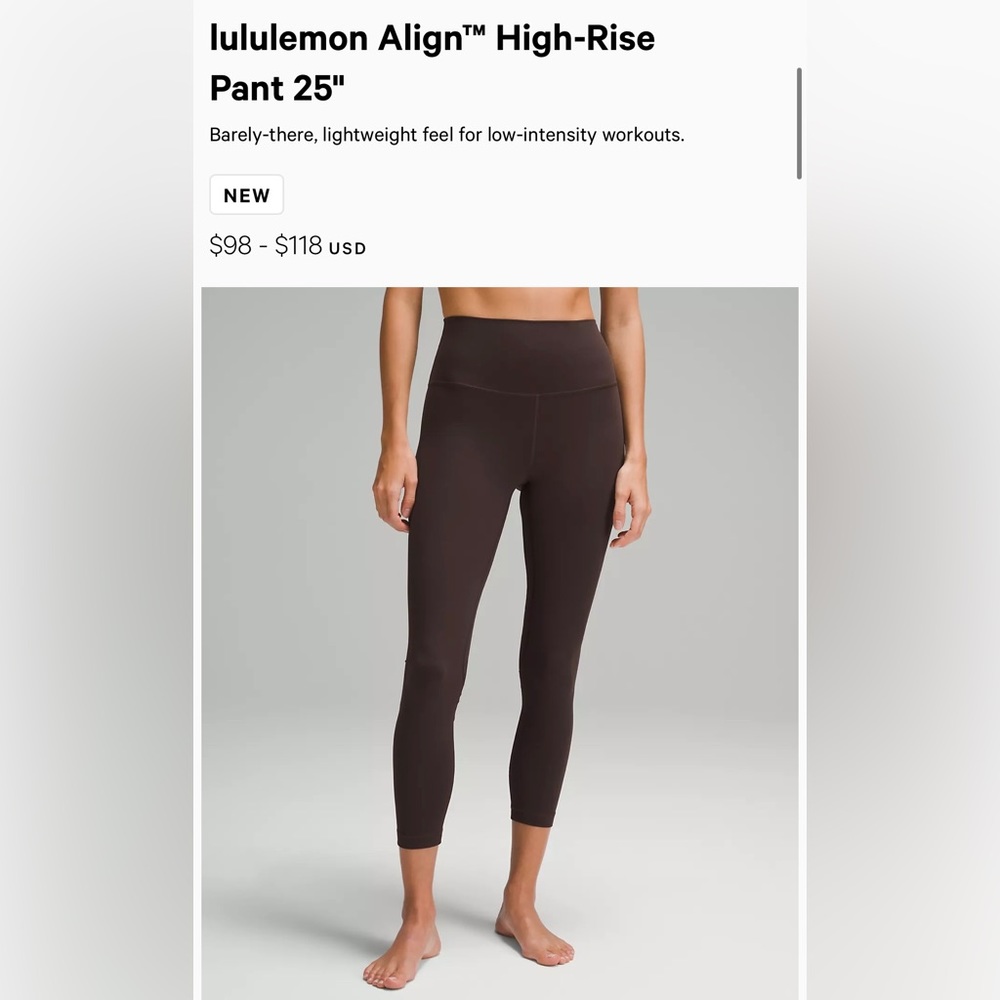 New with tags Lululemon Align HR Pant 25”